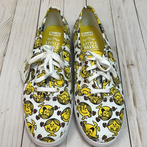 Keds x Little Miss Sunshine Yellow & White Sneakers.Limited edition. NWT. Size 9 - Picture 3 of 8